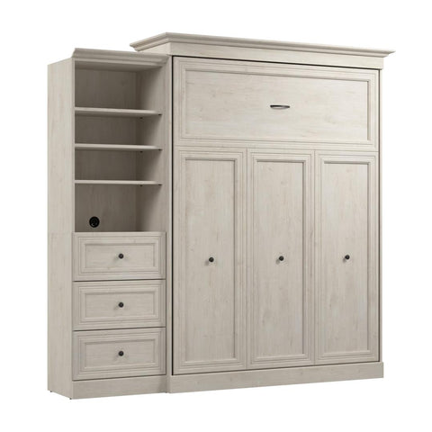 Queen Murphy Bed and Closet Organizer with Drawers (92W)