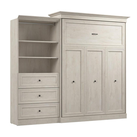 Queen Murphy Bed and Closet Organizer with Drawers (103W)