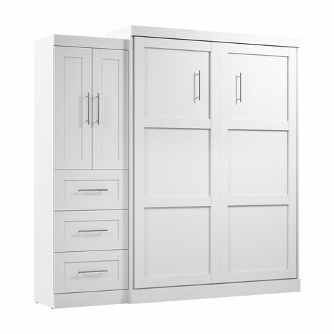 Queen Murphy Bed with Closet Storage Cabinet (89W)