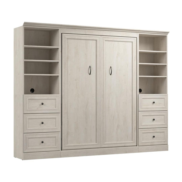 Full Murphy Bed and 2 Closet Organizers with Drawers (109W)