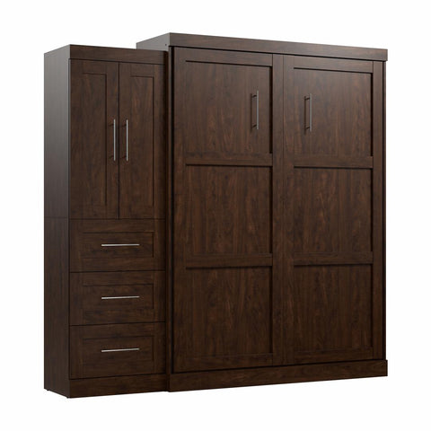Queen Murphy Bed with Closet Storage Cabinet (89W)