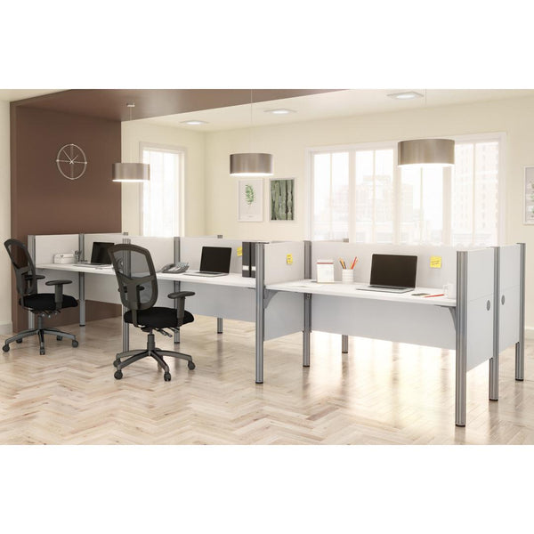 6-Person Office Cubicles with Low Privacy Panels