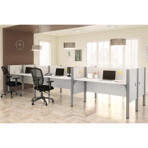6-Person Office Cubicles with Low Privacy Panels