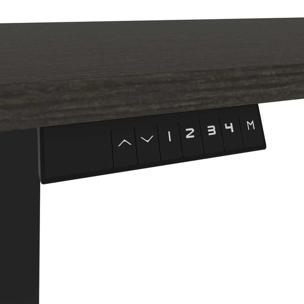 72W L-Shaped Standing Desk with Pedestal