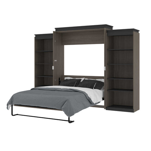 Queen Murphy Bed with Shelves (126W)