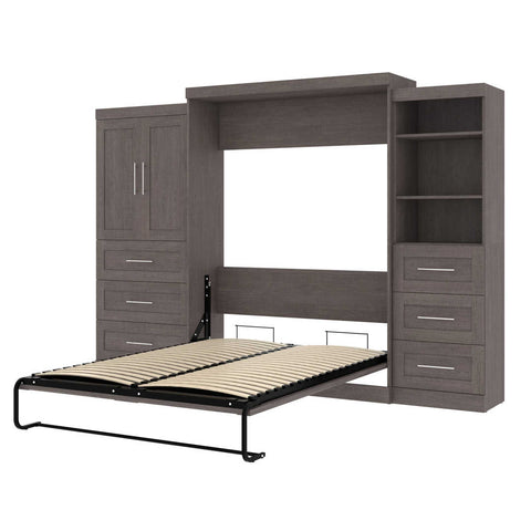 Queen Murphy Bed with Open and Concealed Storage (126W)