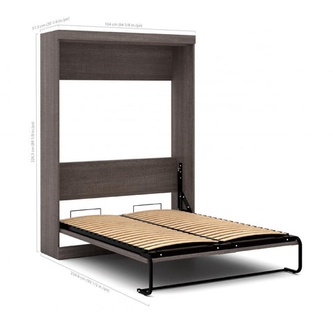 Queen Murphy Bed with Open and Concealed Storage (126W)