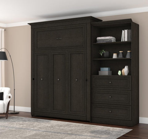 Queen Murphy Bed with Shelving Unit (103W)