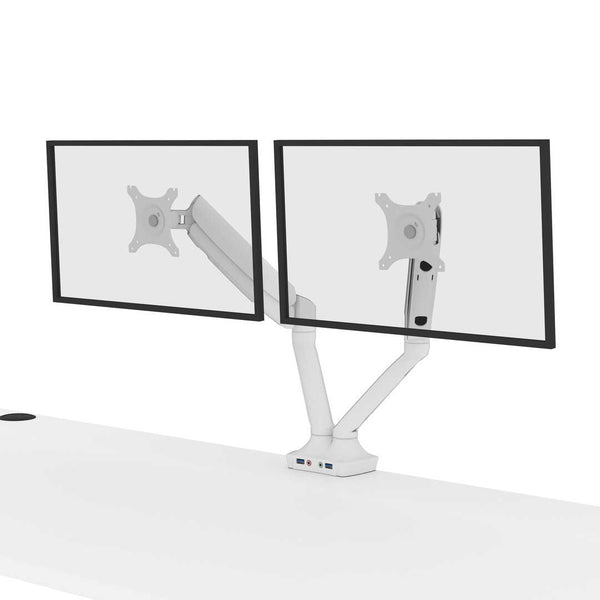 72W x 30D Standing Desk with Dual Monitor Arm