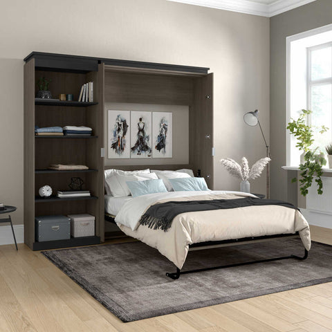 Full Murphy Bed with Shelves (91W)