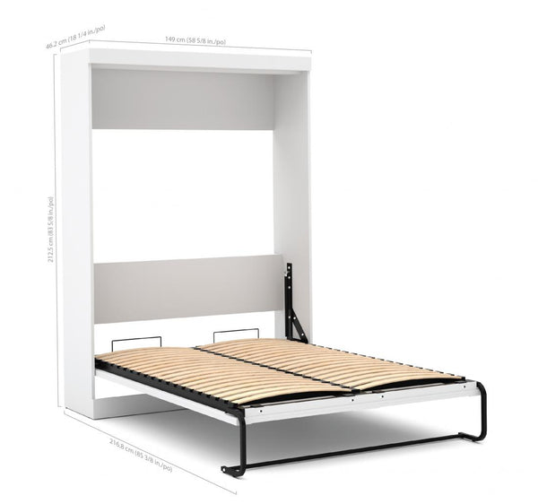 Full Murphy Bed and Shelving Unit with Drawers (95W)