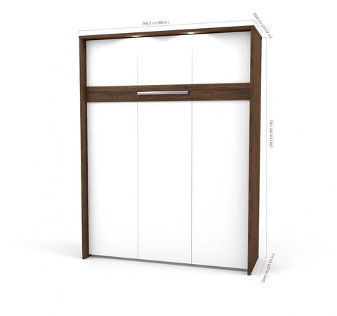 Queen Murphy Bed with Nightstands and Floating Shelves (105W)