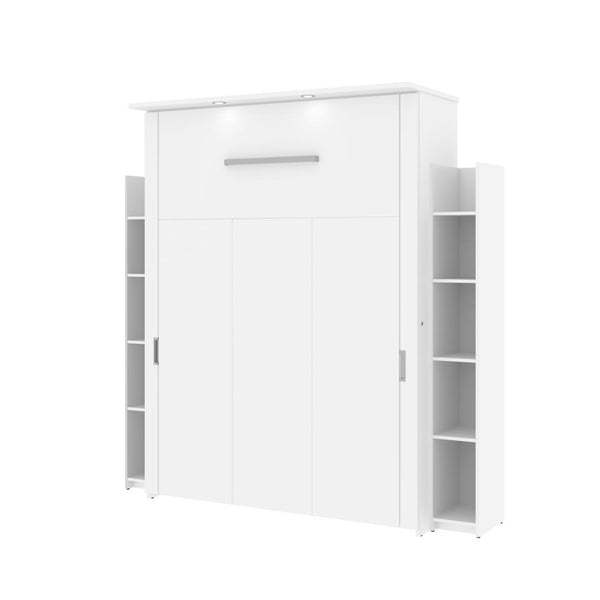 Queen Murphy Bed with 2 Shelving Units (86W)