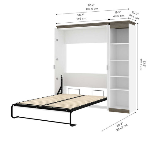 Full Murphy Bed with Shelves (81W)