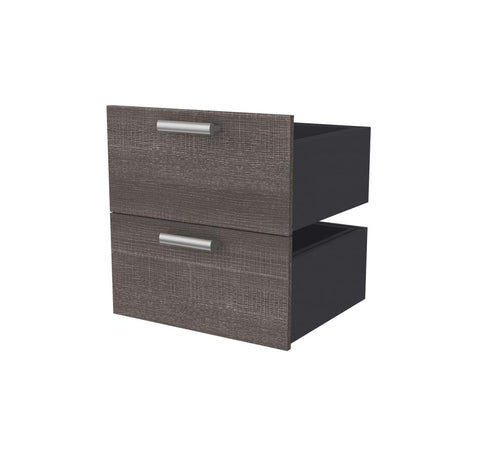 Queen Murphy Bed and 2 Narrow Closet Organizers with Drawers (105W)