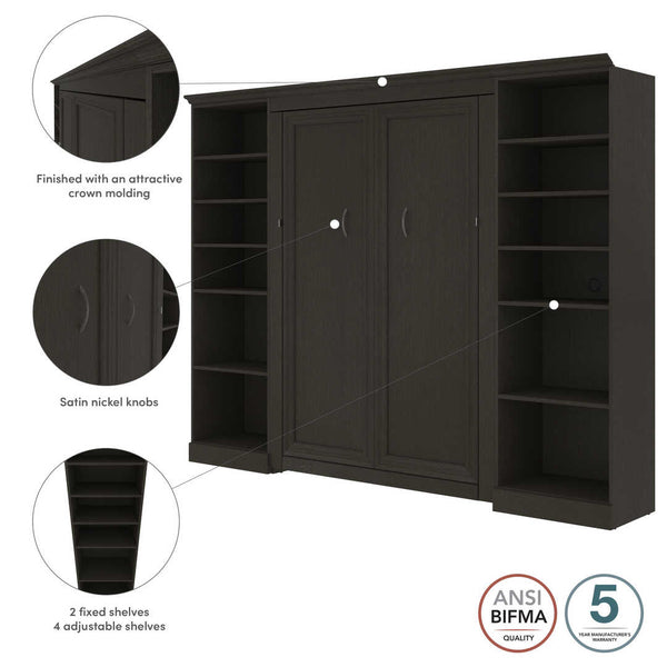 Full Murphy Bed with Shelving Units (109W)