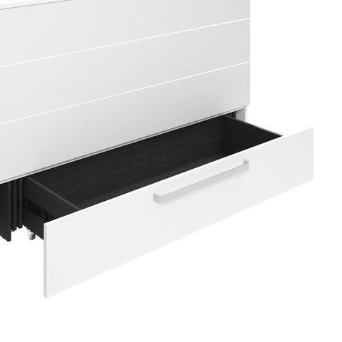 57W Full Murphy Cabinet Bed with Pullout Drawer