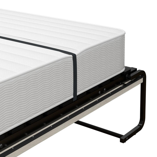 Lit escamotable double et organisateur de garde-robe avec tiroirs (84L)