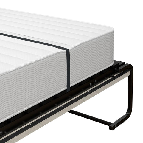 Lit escamotable double et organisateur de garde-robe avec tiroirs (84L)