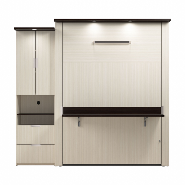 Grand lit escamotable avec bureau et armoire (91L)