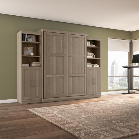 Queen Murphy Bed with Closet Storage Organizers (115W)