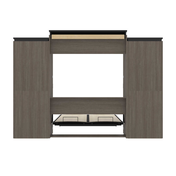 Grand lit escamotable (queen) et 2 étagères avec tiroirs (125L)