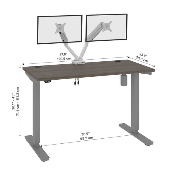 48W x 24D Standing Desk with Dual Monitor Arm