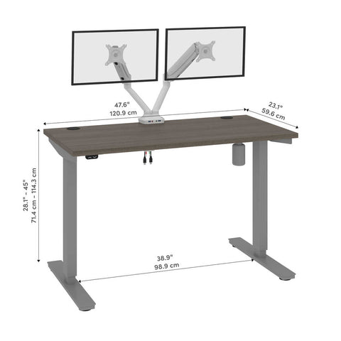48W x 24D Standing Desk with Dual Monitor Arm