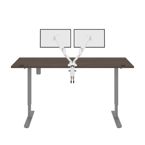 72W x 30D Standing Desk with Dual Monitor Arm
