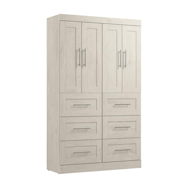 Contemporary Closet System with Doors & Drawers, 50W x 19D