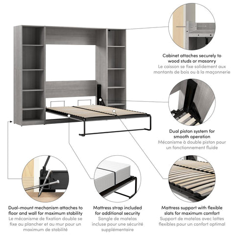 Full Murphy Bed with Closet Organizers (99W)