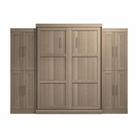 Queen Murphy Bed with Storage Cabinets (115W)