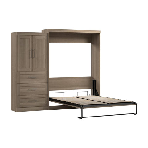 Grand lit escamotable et armoire avec tiroirs (101L)