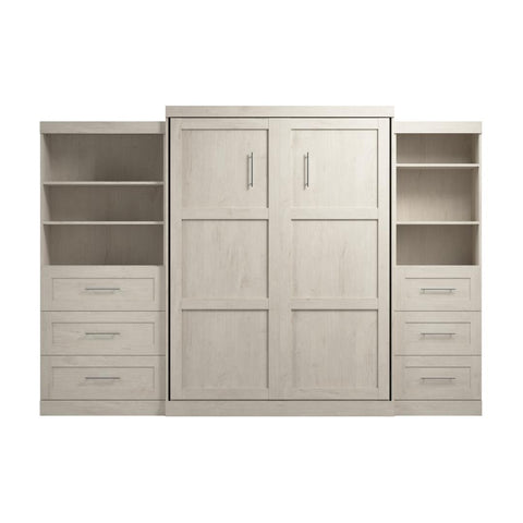 Grand lit escamotable et 2 étagères avec tiroirs (126L)