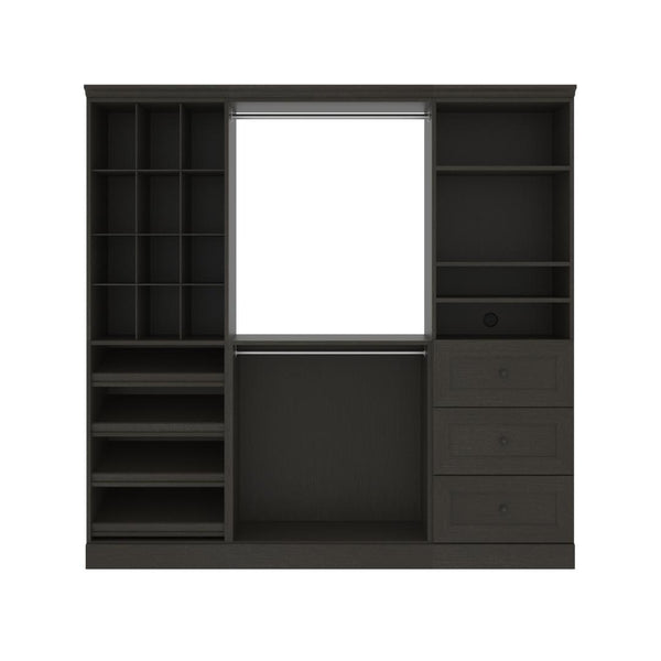 Système de rangement de garde-robe avec tiroirs 86L