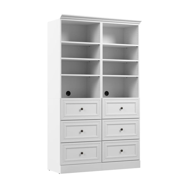 Traditional Closet System with Shelves & Drawers, 50W x 20D