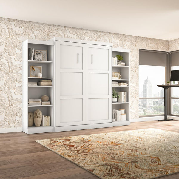 Queen Murphy Bed and 2 Shelving Units (115W)