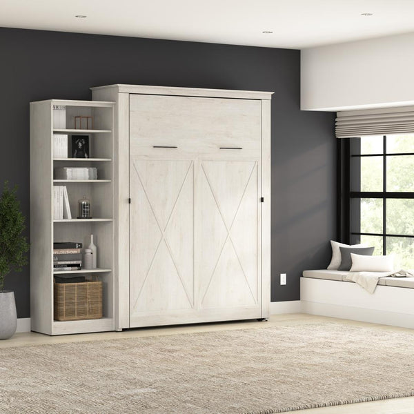 Grand lit escamotable avec organisateur de garde-robe (94L)