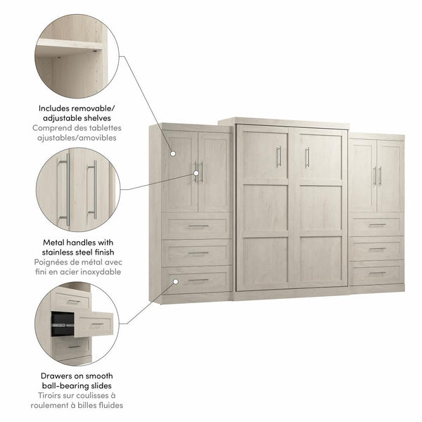Queen Murphy Bed with Wardrobes (136W)