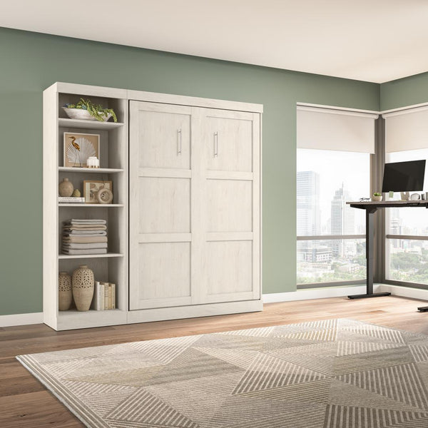 Full Murphy Bed with Shelving Unit (84W)