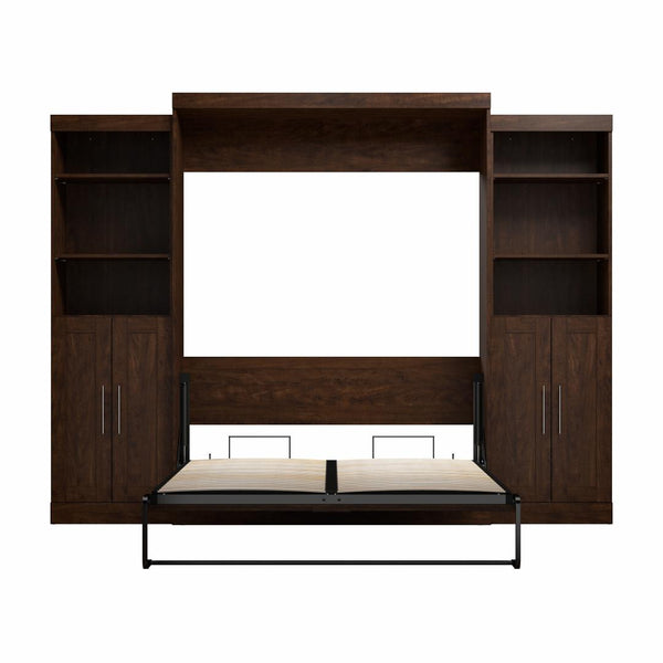 Grand lit escamotable avec organisateurs de garde-robe (115L)