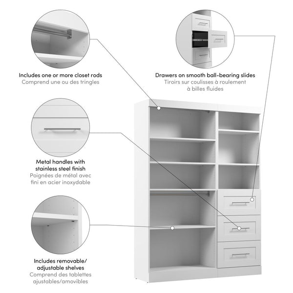 Système de rangement de garde-robe 61L