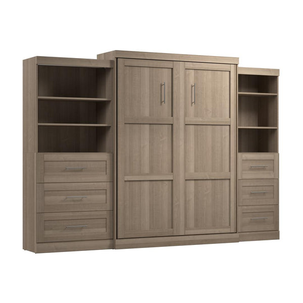 Grand lit escamotable et 2 étagères avec tiroirs (126L)