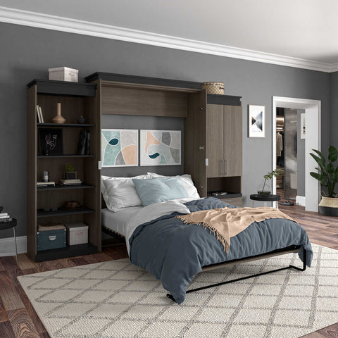 Grand lit escamotable (queen) avec rangement multifonctionnel (125L)