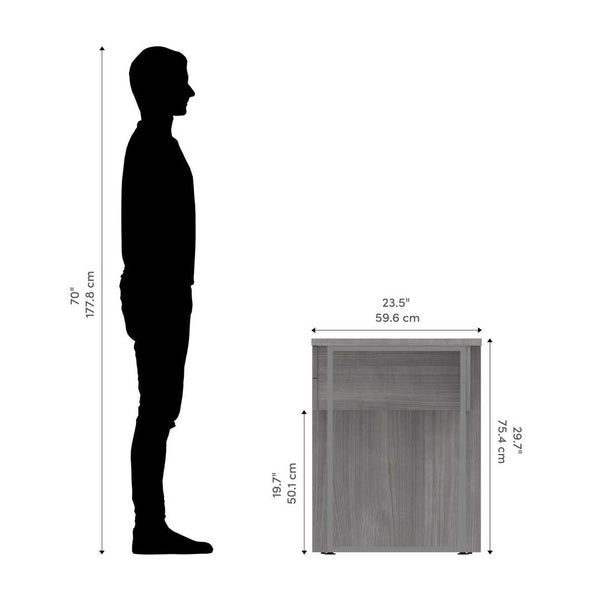 48W Small Table Desk with U-Shaped Metal Leg