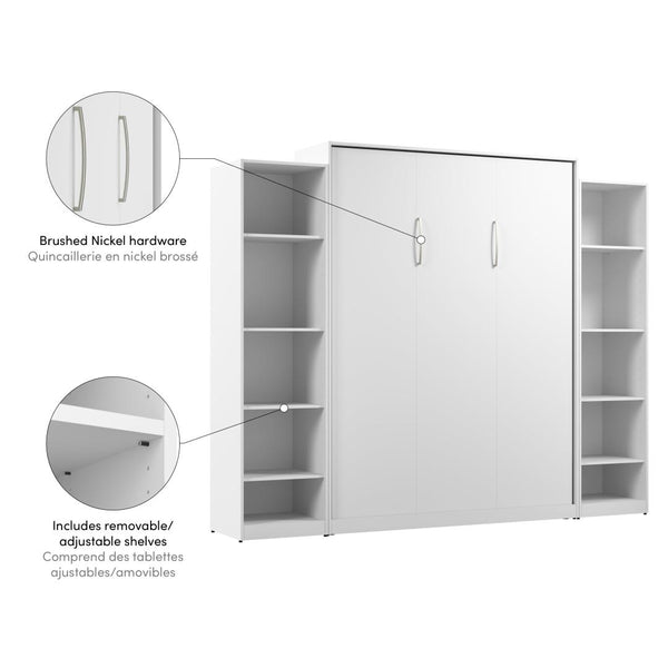 Queen Murphy Bed with Closet Organizers (105W)