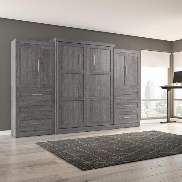 Grand lit escamotable avec penderies (136L)
