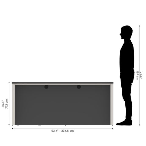 Bureau de direction en U 72L avec classeur latéral