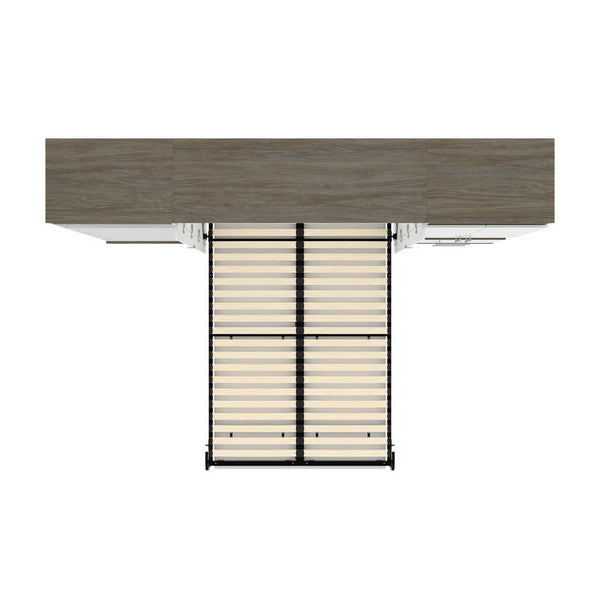 Lit escamotable deux places (double) avec rangement multifonctionnel (119L)