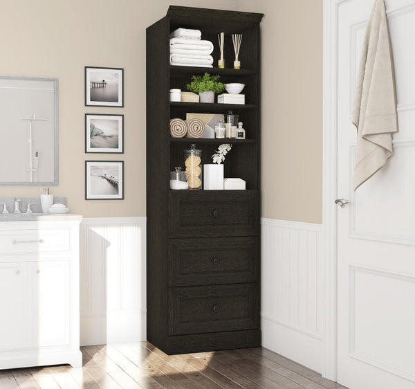 Traditional Closet System with Shelves & Drawers, 25W x 20D